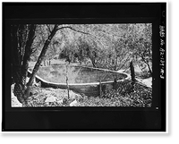 Historic Framed Print, Faraway Ranch, Swimming Pool, Willcox vicinity, Cochise County, AZ - 2,  17-7/8" x 21-7/8"