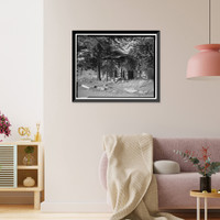 Historic Framed Print, Bright Angel Lodge, Cabin No. 6168-6169, Grand Canyon Village, South Rim, Grand Canyon National Park, Coconino County, AZ,  17-7/8" x 21-7/8"
