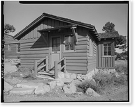 Historic Framed Print, Bright Angel Lodge, Cabin No. 6185-6187, Grand Canyon Village, South Rim, Grand Canyon National Park, Coconino County, AZ - 2,  17-7/8" x 21-7/8"