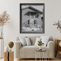 Historic Framed Print, Bright Angel Lodge, Cabin No. 6185-6187, Grand Canyon Village, South Rim, Grand Canyon National Park, Coconino County, AZ - 3,  17-7/8" x 21-7/8"