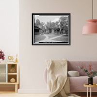 Historic Framed Print, Grand Canyon Lodge, Western Quadraplex Cabin, North Rim, Grand Canyon National Park, Coconino County, AZ,  17-7/8" x 21-7/8"