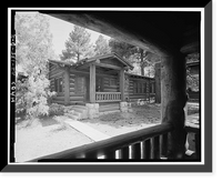 Historic Framed Print, Grand Canyon Lodge, Western Quadraplex Cabin, North Rim, Grand Canyon National Park, Coconino County, AZ - 3,  17-7/8" x 21-7/8"