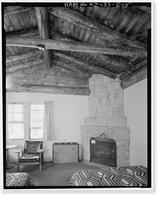 Historic Framed Print, Grand Canyon Lodge, Western Quadraplex Cabin, North Rim, Grand Canyon National Park, Coconino County, AZ - 5,  17-7/8" x 21-7/8"