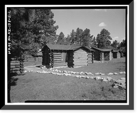 Historic Framed Print, Grand Canyon Lodge, Pioneer Cabin, North Rim, Grand Canyon National Park, Coconino County, AZ - 2,  17-7/8" x 21-7/8"