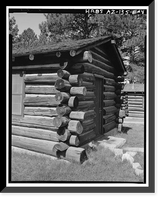 Historic Framed Print, Grand Canyon Lodge, Pioneer Cabin, North Rim, Grand Canyon National Park, Coconino County, AZ - 4,  17-7/8" x 21-7/8"