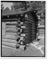 Historic Framed Print, Grand Canyon Lodge, Pioneer Cabin, North Rim, Grand Canyon National Park, Coconino County, AZ - 4,  17-7/8" x 21-7/8"