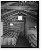 Historic Framed Print, Grand Canyon Lodge, Pioneer Cabin, North Rim, Grand Canyon National Park, Coconino County, AZ - 5,  17-7/8" x 21-7/8"
