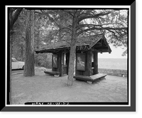 Historic Framed Print, Grand Canyon Lodge, Bright Angel Kiosk, North Rim, Grand Canyon National Park, Coconino County, AZ - 2,  17-7/8" x 21-7/8"
