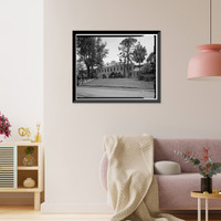 Historic Framed Print, Mare Island Naval Shipyard, Old Administrative Offices, Eighth Street, north side between Railroad Avenue, Vallejo, Solano County, CA - 2,  17-7/8" x 21-7/8"