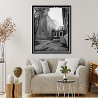 Historic Framed Print, Mare Island Naval Shipyard, Old Administrative Offices, Eighth Street, north side between Railroad Avenue, Vallejo, Solano County, CA - 3,  17-7/8" x 21-7/8"