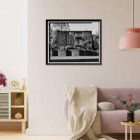 Historic Framed Print, Mare Island Naval Shipyard, Old Administrative Offices, Eighth Street, north side between Railroad Avenue, Vallejo, Solano County, CA - 6,  17-7/8" x 21-7/8"