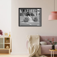 Historic Framed Print, Mare Island Naval Shipyard, Old Administrative Offices, Eighth Street, north side between Railroad Avenue, Vallejo, Solano County, CA - 7,  17-7/8" x 21-7/8"