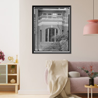 Historic Framed Print, Mare Island Naval Shipyard, Old Administrative Offices, Eighth Street, north side between Railroad Avenue, Vallejo, Solano County, CA - 9,  17-7/8" x 21-7/8"