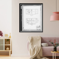 Historic Framed Print, Mare Island Naval Shipyard, Old Administrative Offices, Eighth Street, north side between Railroad Avenue, Vallejo, Solano County, CA - 22,  17-7/8" x 21-7/8"