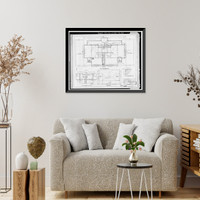 Historic Framed Print, Mare Island Naval Shipyard, Old Administrative Offices, Eighth Street, north side between Railroad Avenue, Vallejo, Solano County, CA - 23,  17-7/8" x 21-7/8"