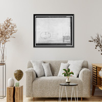 Historic Framed Print, Mare Island Naval Shipyard, Old Administrative Offices, Eighth Street, north side between Railroad Avenue, Vallejo, Solano County, CA - 26,  17-7/8" x 21-7/8"