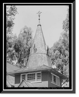 Historic Framed Print, Mare Island Naval Shipyard, St. Peter's Chapel, Walnut Street & Cedar Parkway, Vallejo, Solano County, CA - 12,  17-7/8" x 21-7/8"