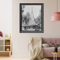 Historic Framed Print, Mare Island Naval Shipyard, St. Peter's Chapel, Walnut Street & Cedar Parkway, Vallejo, Solano County, CA - 12,  17-7/8" x 21-7/8"