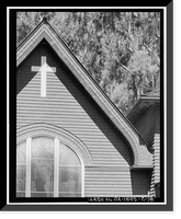 Historic Framed Print, Mare Island Naval Shipyard, St. Peter's Chapel, Walnut Street & Cedar Parkway, Vallejo, Solano County, CA - 14,  17-7/8" x 21-7/8"