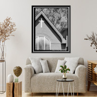 Historic Framed Print, Mare Island Naval Shipyard, St. Peter's Chapel, Walnut Street & Cedar Parkway, Vallejo, Solano County, CA - 14,  17-7/8" x 21-7/8"