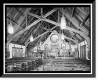Historic Framed Print, Mare Island Naval Shipyard, St. Peter's Chapel, Walnut Street & Cedar Parkway, Vallejo, Solano County, CA - 17,  17-7/8" x 21-7/8"