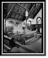 Historic Framed Print, Mare Island Naval Shipyard, St. Peter's Chapel, Walnut Street & Cedar Parkway, Vallejo, Solano County, CA - 19,  17-7/8" x 21-7/8"