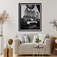 Historic Framed Print, Mare Island Naval Shipyard, St. Peter's Chapel, Walnut Street & Cedar Parkway, Vallejo, Solano County, CA - 20,  17-7/8" x 21-7/8"