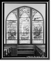 Historic Framed Print, Mare Island Naval Shipyard, St. Peter's Chapel, Walnut Street & Cedar Parkway, Vallejo, Solano County, CA - 25,  17-7/8" x 21-7/8"