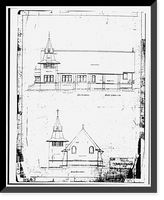 Historic Framed Print, Mare Island Naval Shipyard, St. Peter's Chapel, Walnut Street & Cedar Parkway, Vallejo, Solano County, CA - 30,  17-7/8" x 21-7/8"