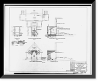 Historic Framed Print, Mare Island Naval Shipyard, St. Peter's Chapel, Walnut Street & Cedar Parkway, Vallejo, Solano County, CA - 34,  17-7/8" x 21-7/8"