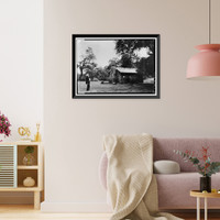 Historic Framed Print, Mark Twain Cabin, Jackass Hill, Tuolumne County, CA - 3,  17-7/8" x 21-7/8"