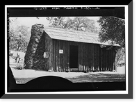 Historic Framed Print, Mark Twain Cabin, Jackass Hill, Tuolumne County, CA - 4,  17-7/8" x 21-7/8"
