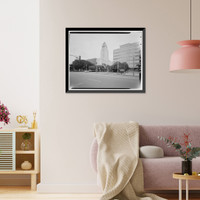 Historic Framed Print, Los Angeles City Hall, 200 North Spring Street, Los Angeles, Los Angeles County, CA - 4,  17-7/8" x 21-7/8"