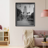 Historic Framed Print, Los Angeles City Hall, 200 North Spring Street, Los Angeles, Los Angeles County, CA - 42,  17-7/8" x 21-7/8"