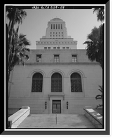 Historic Framed Print, Los Angeles City Hall, 200 North Spring Street, Los Angeles, Los Angeles County, CA - 43,  17-7/8" x 21-7/8"