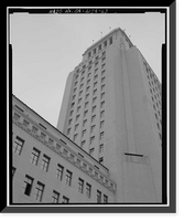 Historic Framed Print, Los Angeles City Hall, 200 North Spring Street, Los Angeles, Los Angeles County, CA - 47,  17-7/8" x 21-7/8"