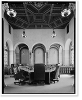 Historic Framed Print, Los Angeles City Hall, 200 North Spring Street, Los Angeles, Los Angeles County, CA - 139,  17-7/8" x 21-7/8"