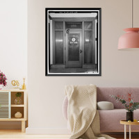 Historic Framed Print, Los Angeles City Hall, 200 North Spring Street, Los Angeles, Los Angeles County, CA - 223,  17-7/8" x 21-7/8"