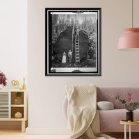 Historic Framed Print, Generals Highway, Three Rivers vicinity, Tulare County, CA - 16,  17-7/8" x 21-7/8"