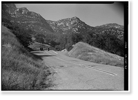 Historic Framed Print, Generals Highway, Three Rivers vicinity, Tulare County, CA - 32,  17-7/8" x 21-7/8"