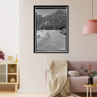 Historic Framed Print, Generals Highway, Three Rivers vicinity, Tulare County, CA - 46,  17-7/8" x 21-7/8"