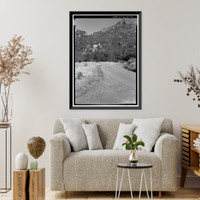 Historic Framed Print, Generals Highway, Three Rivers vicinity, Tulare County, CA - 46,  17-7/8" x 21-7/8"