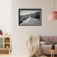 Historic Framed Print, Generals Highway, Three Rivers vicinity, Tulare County, CA - 47,  17-7/8" x 21-7/8"