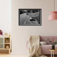 Historic Framed Print, Generals Highway, Three Rivers vicinity, Tulare County, CA - 49,  17-7/8" x 21-7/8"