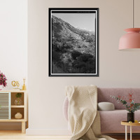 Historic Framed Print, Generals Highway, Three Rivers vicinity, Tulare County, CA - 80,  17-7/8" x 21-7/8"