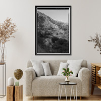 Historic Framed Print, Generals Highway, Three Rivers vicinity, Tulare County, CA - 80,  17-7/8" x 21-7/8"