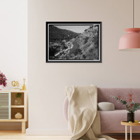 Historic Framed Print, Generals Highway, Three Rivers vicinity, Tulare County, CA - 81,  17-7/8" x 21-7/8"