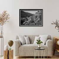 Historic Framed Print, Generals Highway, Three Rivers vicinity, Tulare County, CA - 81,  17-7/8" x 21-7/8"