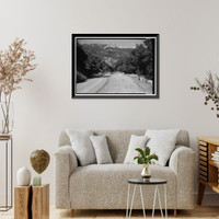 Historic Framed Print, Generals Highway, Three Rivers vicinity, Tulare County, CA - 83,  17-7/8" x 21-7/8"