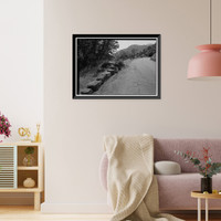 Historic Framed Print, Generals Highway, Three Rivers vicinity, Tulare County, CA - 84,  17-7/8" x 21-7/8"